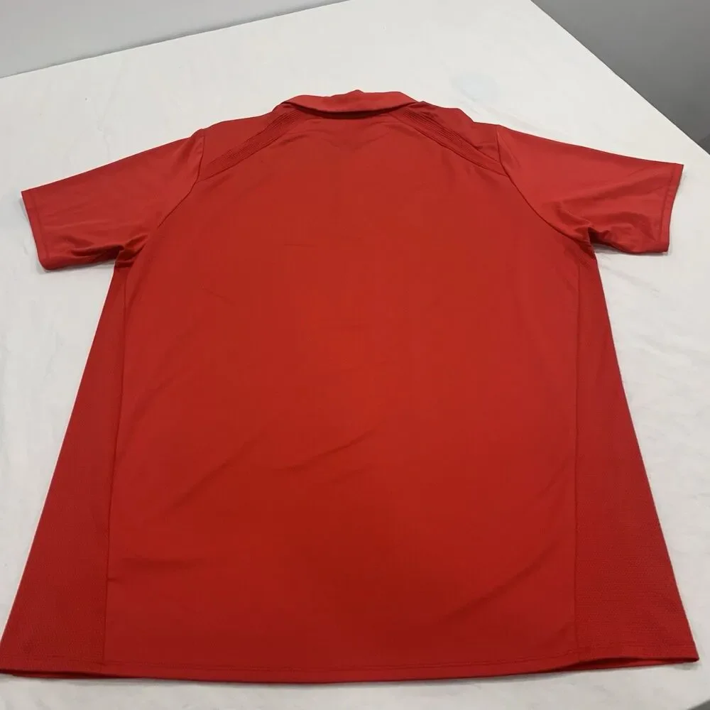 Adidas Golf Polo XL Mens Red Custom Tiburon Naples Logo Performance